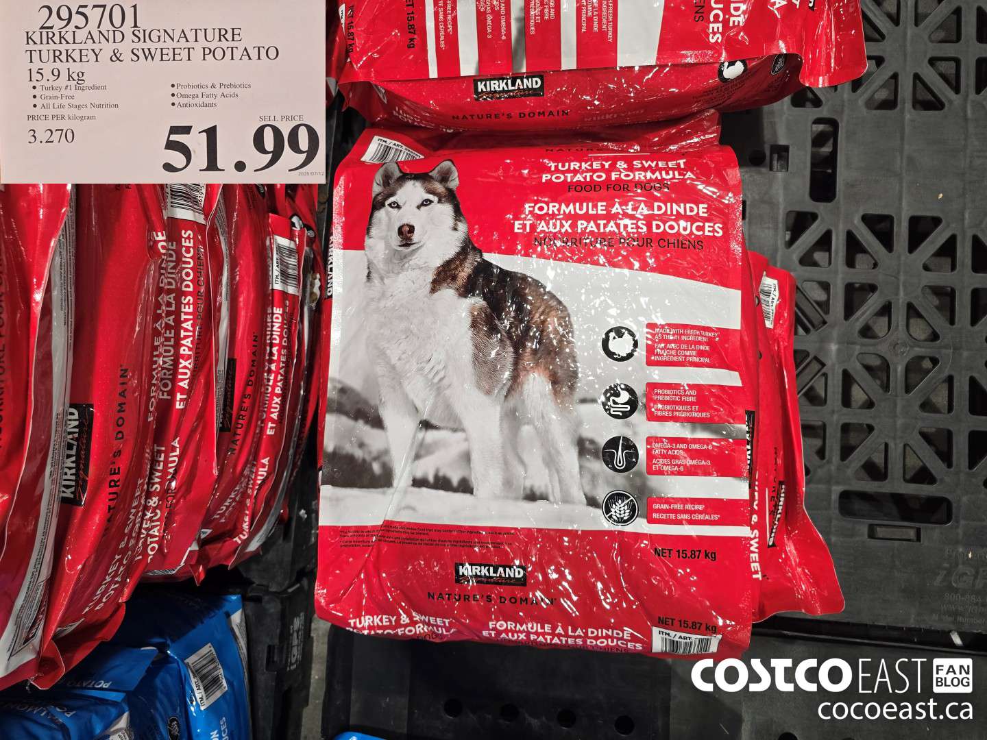 295701 KIRKLAND SIGNATURE TURKEY & SWEET POTATO 15.9 KG $51.99