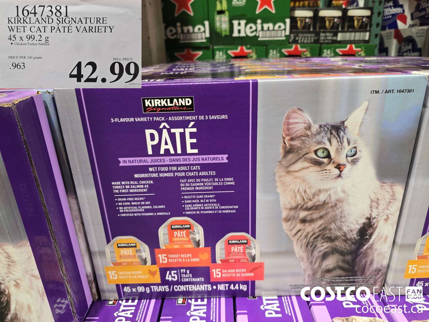 1647381 KIRKLAND SIGNATURE WET CAT PATE VARIETY 45 x 100 G $42.99
