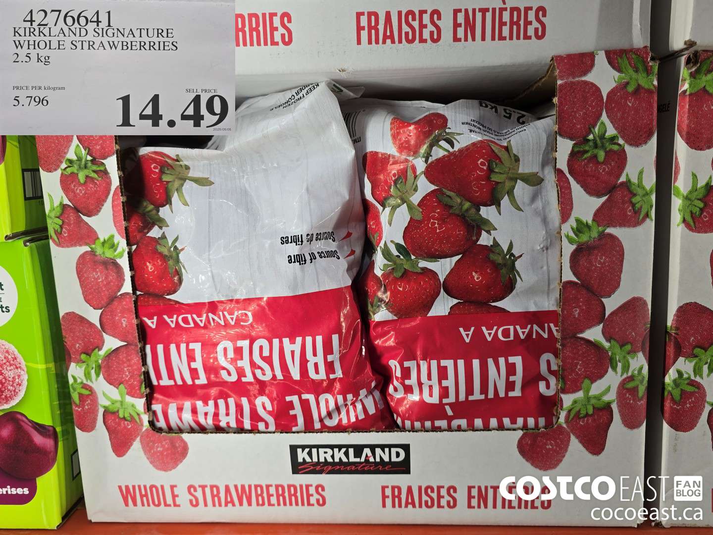 4276641 KIRKLAND SIGNATURE WHOLE STRAWBERRIES 2.5 kg $14.49