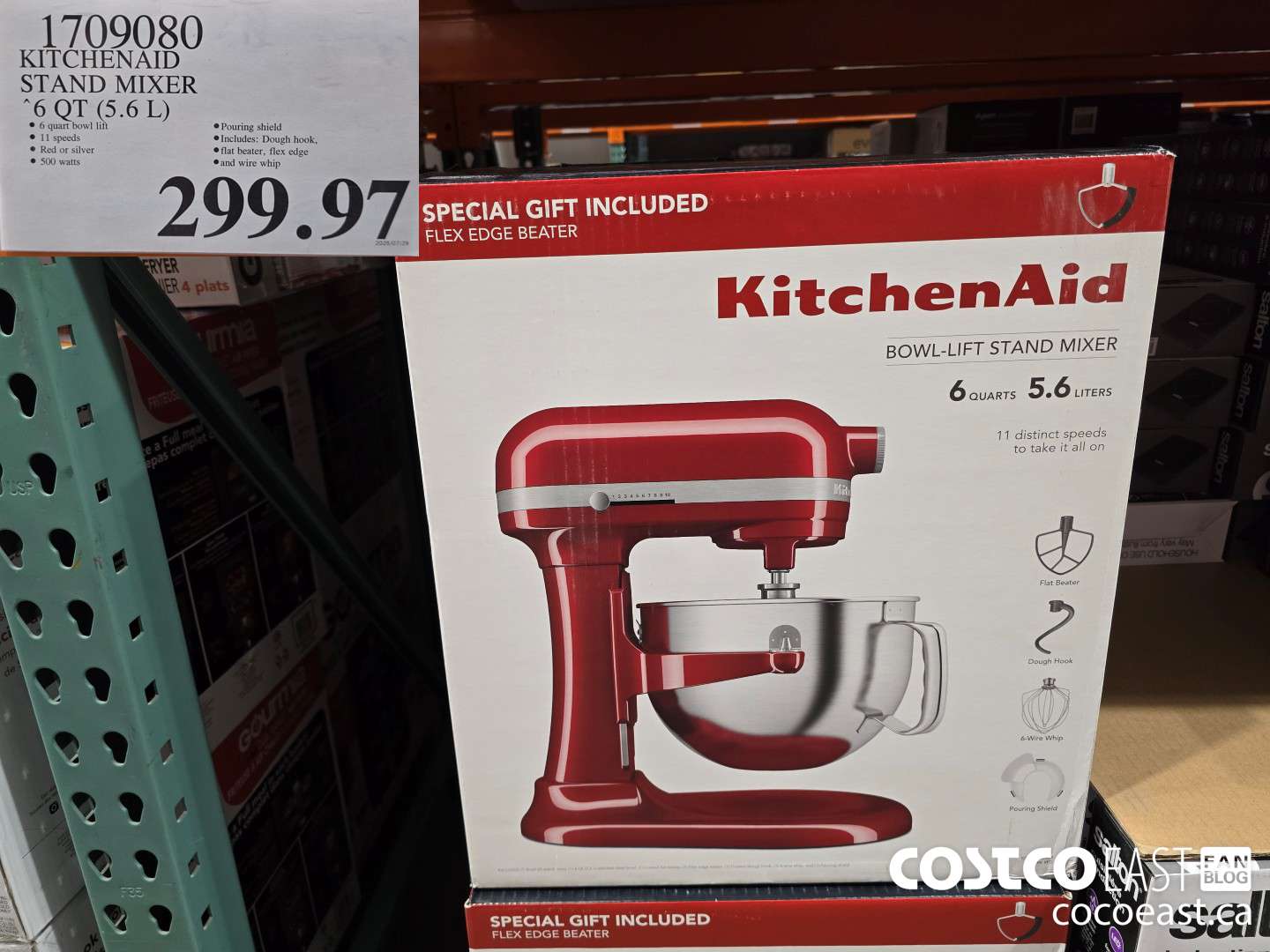 1706080 KITCHENAID STAND MIXER 6 QT (5.6 L) $299.97