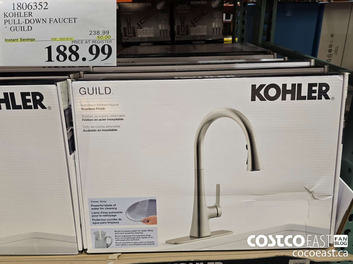 1806352 KOHLER PULL-DOWN FAUCET GUILD ($50.00 INSTANT SAVINGS EXPIRES ON 2025-08-25) $188.99