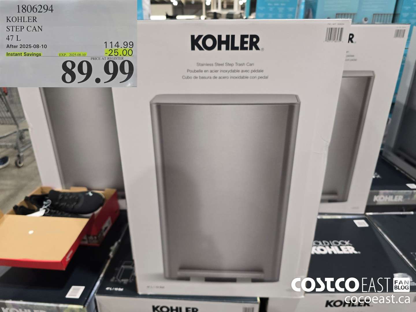 1806294 KOHLER STEP CAN 47 L ($25.00 INSTANT SAVINGS EXPIRES ON 2025-08-10) $89.99