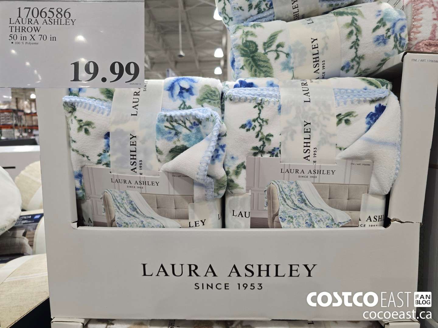 1706586 LAURA ASHLEY THROW 50 in x 70 in $19.99