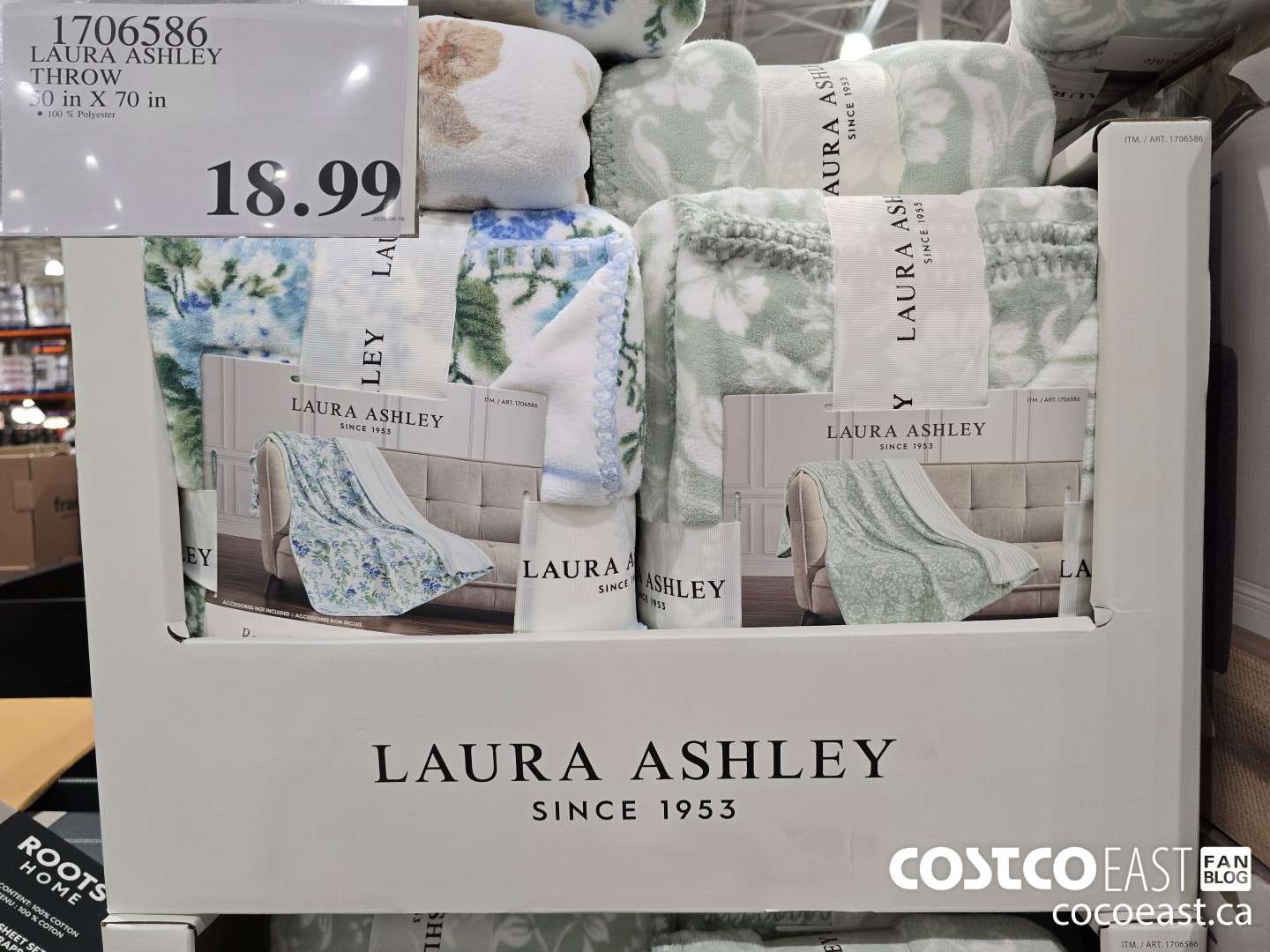 1706586 LAURA ASHLEY THROW 50 in x 70 in $18.99