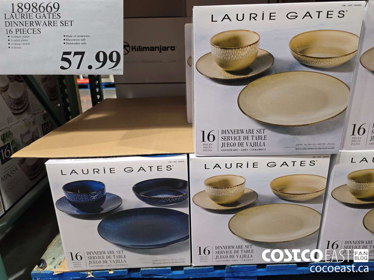 1898669 LAURIE GATES DINNERWARE SET 16 PIECES $57.99
