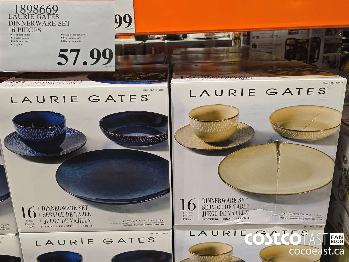 1898669 LAURIE GATES DINNERWARE SET 16 PIECES $57.99