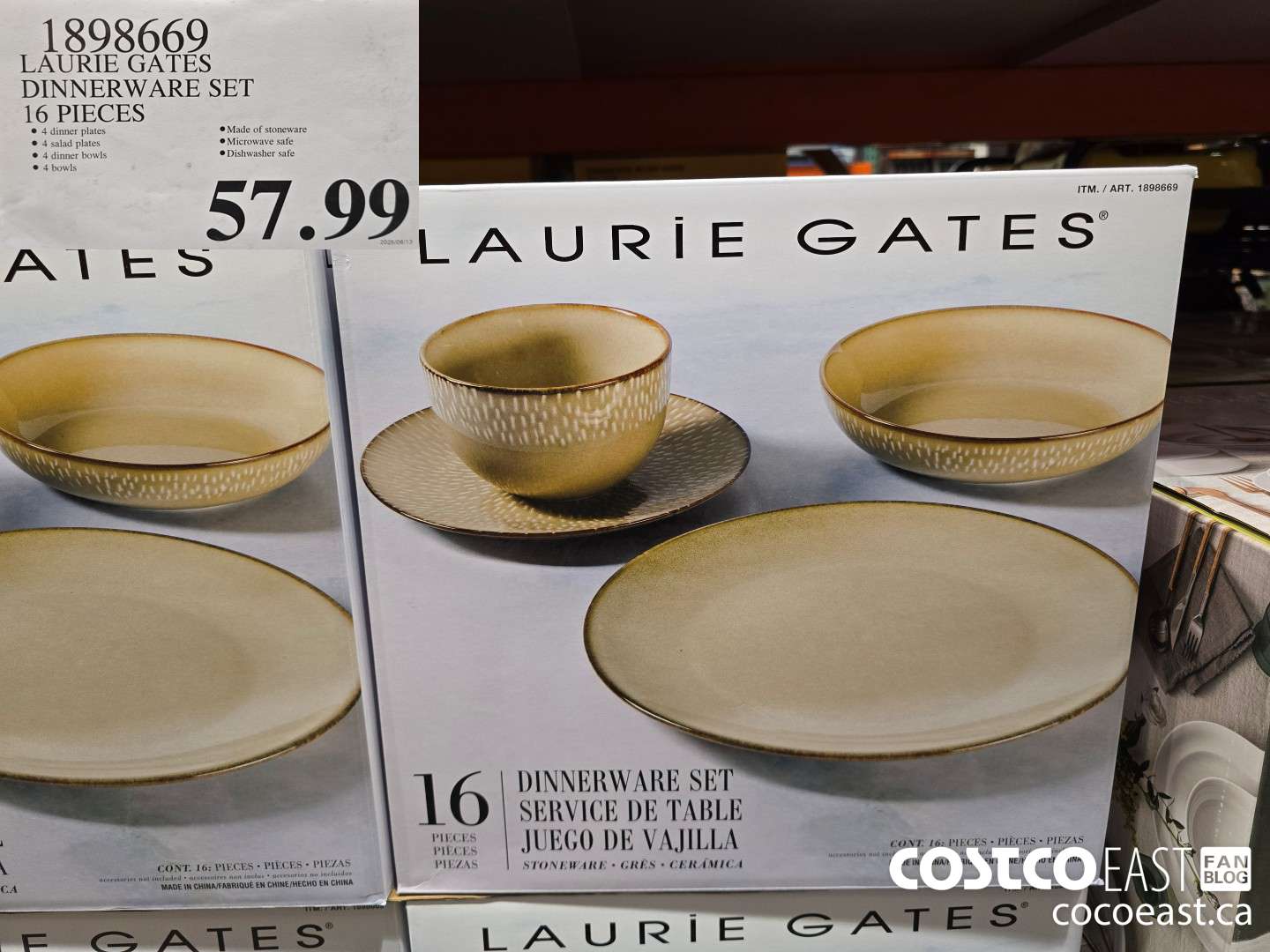 1898669 LAURIE GATES DINNERWARE SET 16 PIECES $57.99