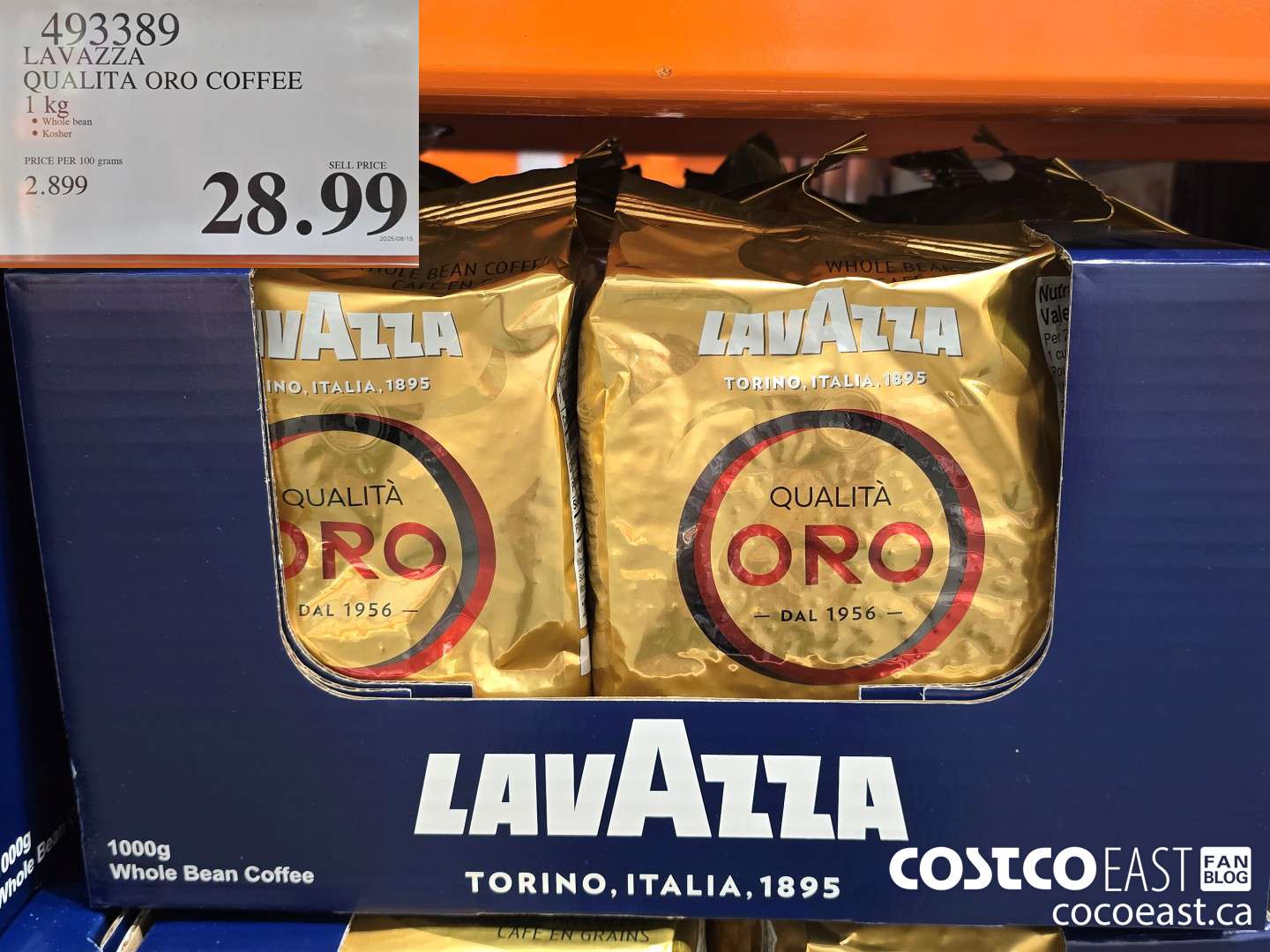 493389 LAVAZZA QUALITA ORO COFFEE 1 KG $28.99
