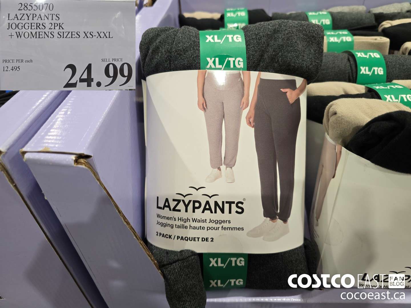 2855070 LAZYPANTS JOGGERS 2PK +WOMENS SIZES XS-XXL $24.99