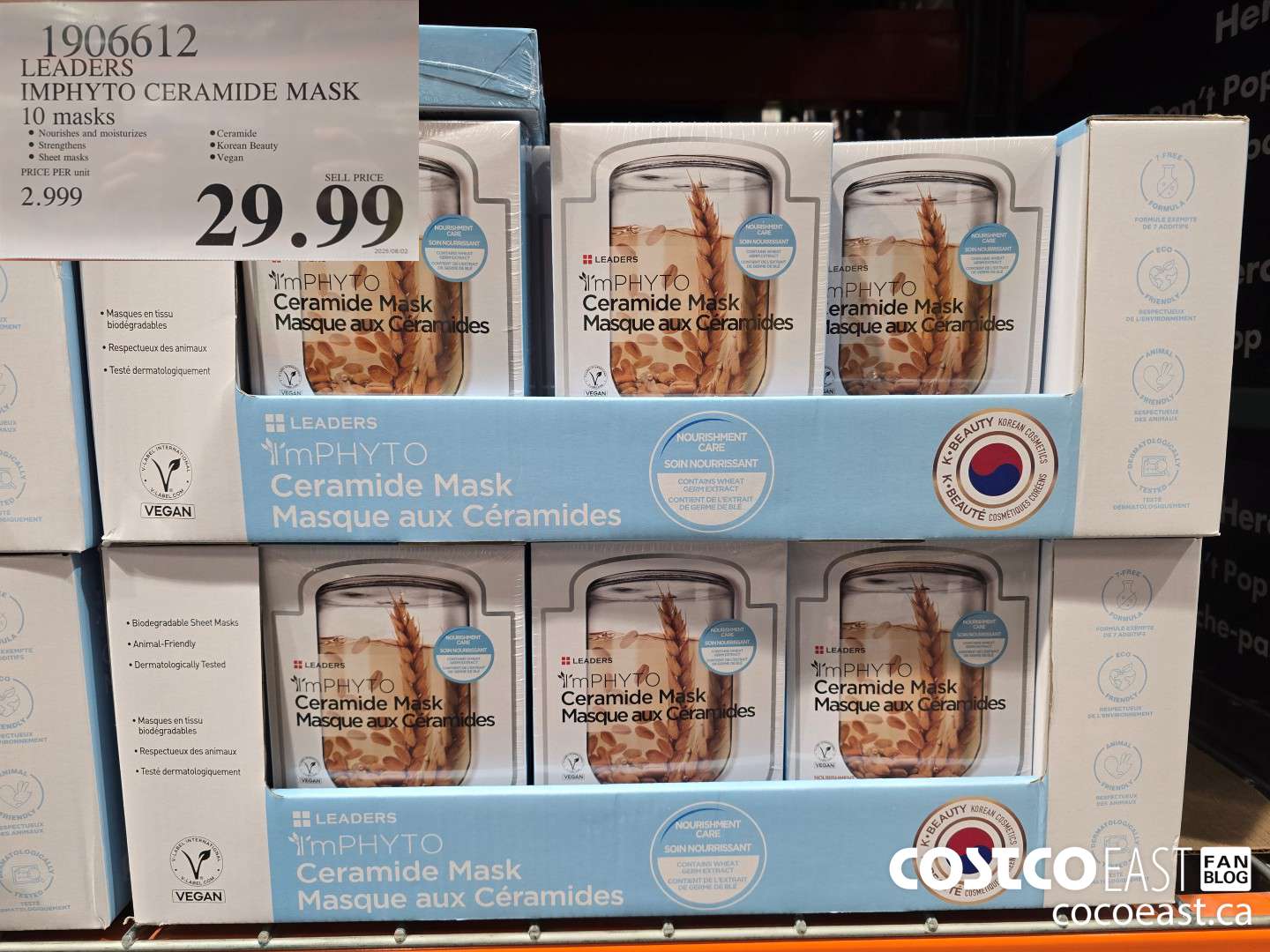 1906612 LEADERS IMPHYTO CERAMIDE MASK 10 MASKS $29.99