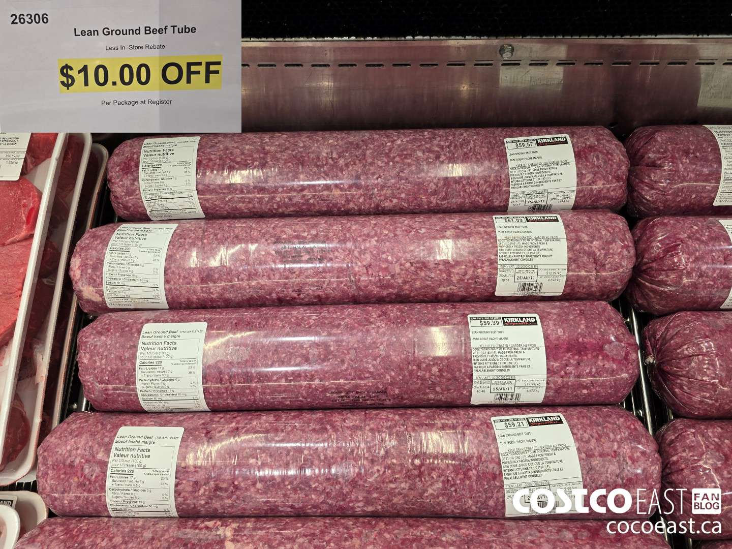 26306 LEAN GROUND BEEF TUBE ($10.00 INSTANT SAVINGS)