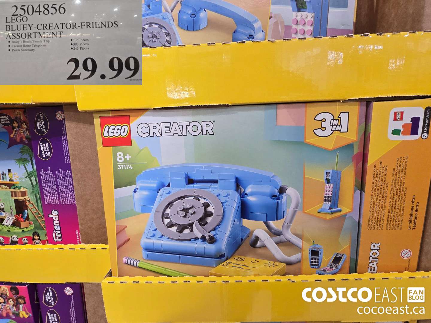 2504856 LEGO BLUEY-CREATOR-FRIENDS ASSORTMENT $29.99