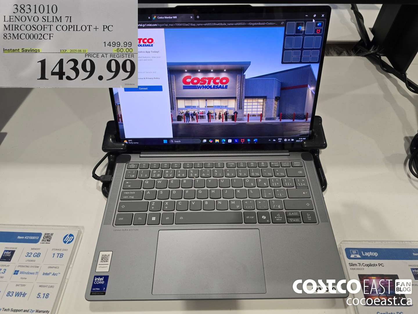 3831010 LENOVO SLIM 7I MIRCOSOFT COPILOT + PC 83MC0002CF ($60.00 INSTANT SAVINGS EXPIRES ON 2025-08-10) $1439.99