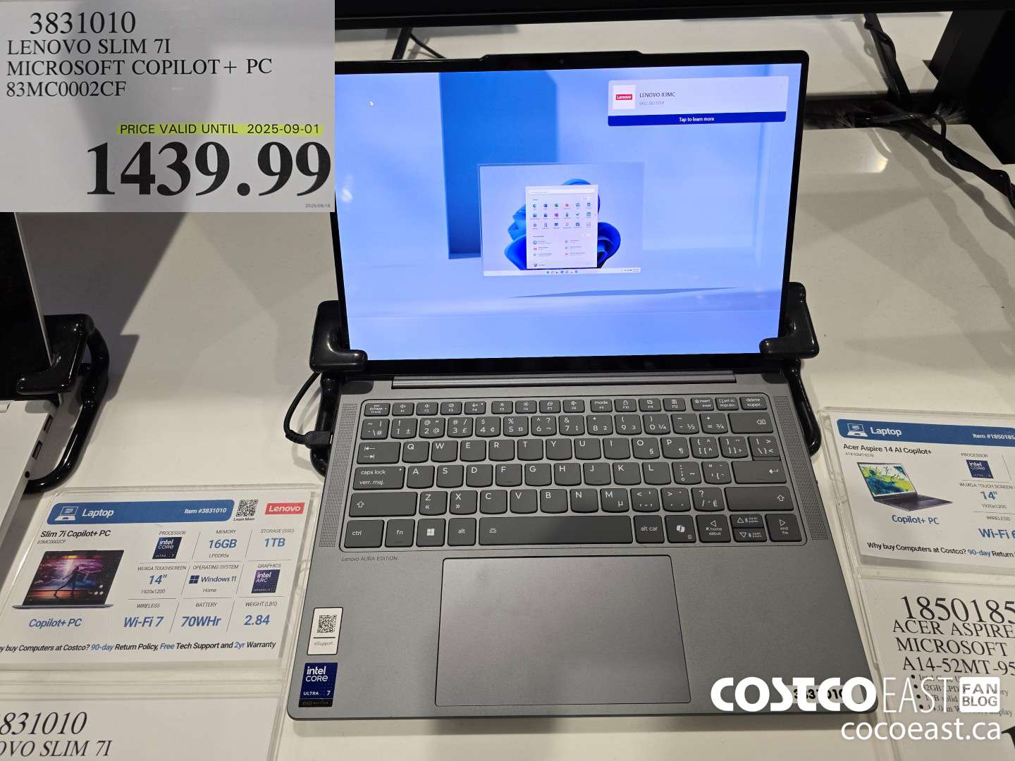 3831010 LENOVO SLIM 7I MIRCOSOFT COPILOT + PC 83MC0002CF $1439.99