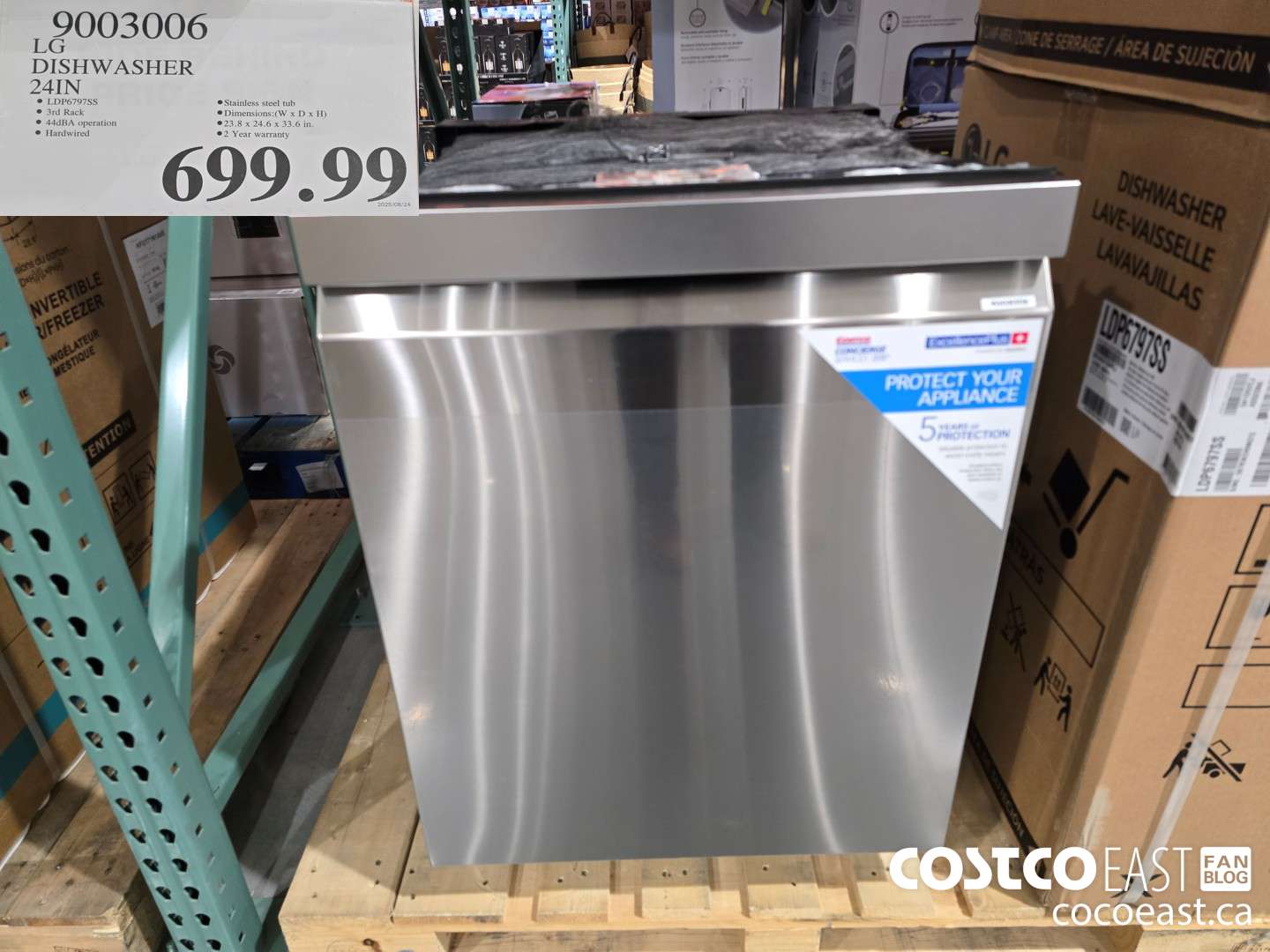 9003006 LG DISHWASHER 24IN $699.99