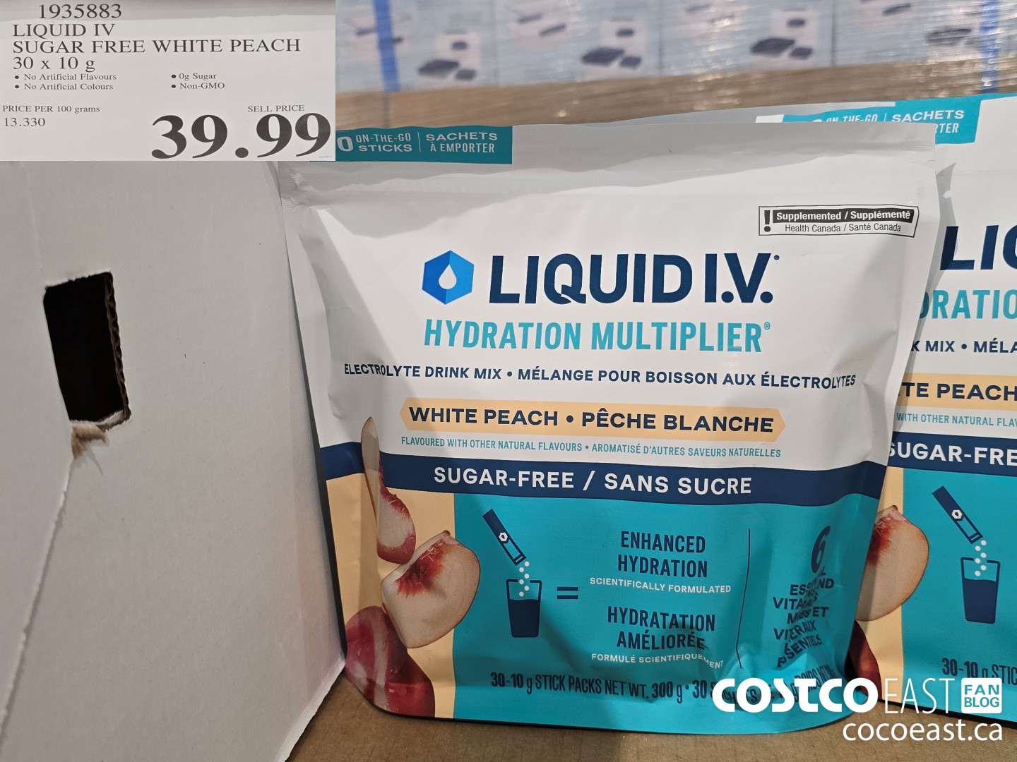 1935883 LIQUID IV SUGAR FREE WHITE PEACH 30 x 10 g $39.99