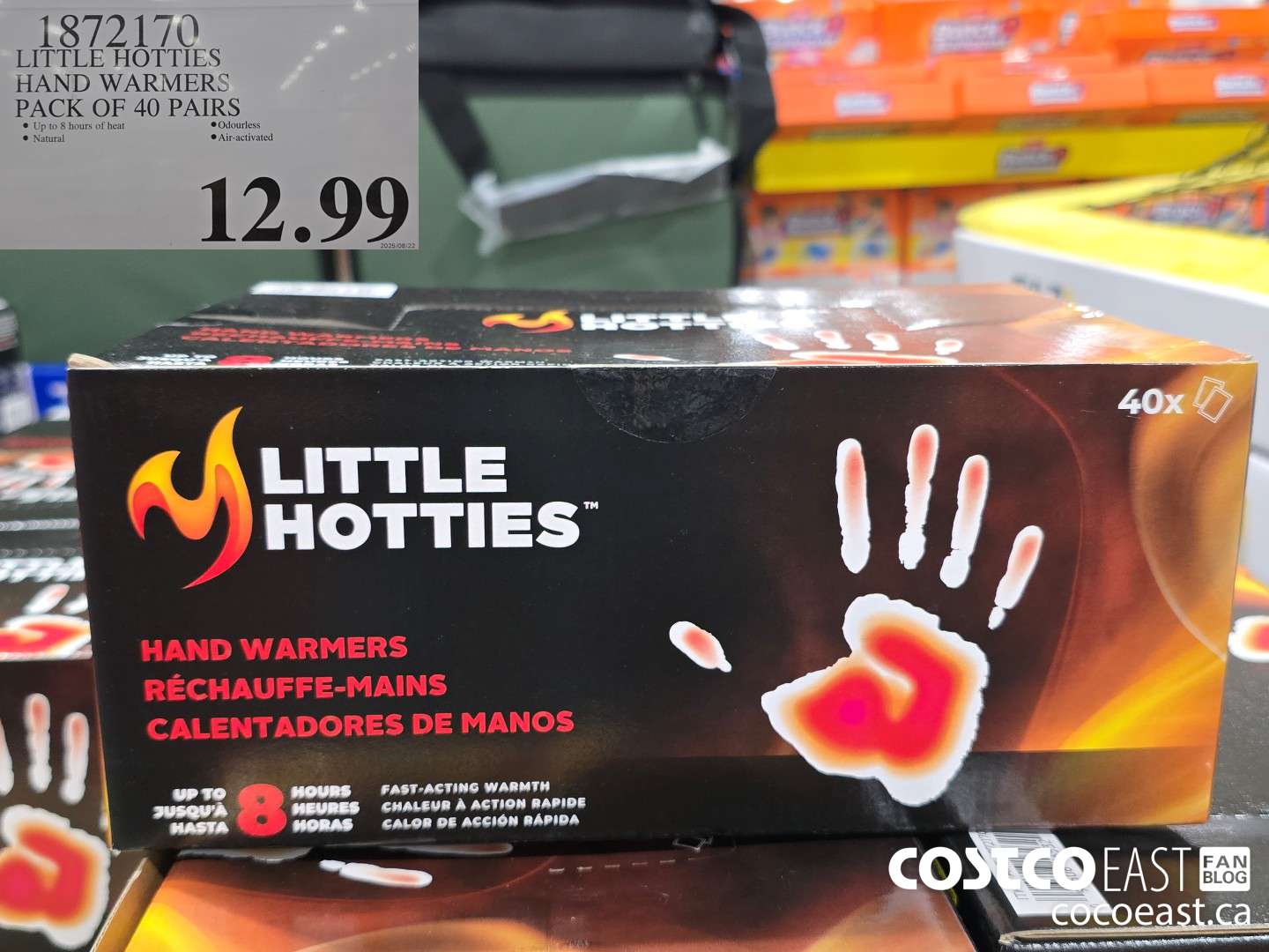 1872170 LITTLE HOTTIES HAND WARMERS PACK OF 40 PAIRS $12.99