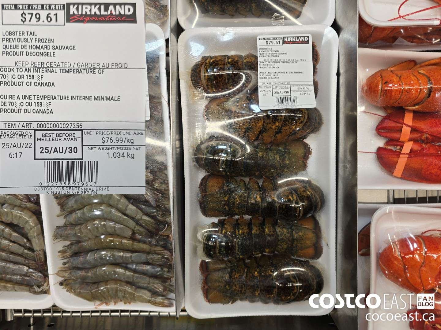 27356 LOBSTER TAIL PREVIOUSLY FROZEN $79.61