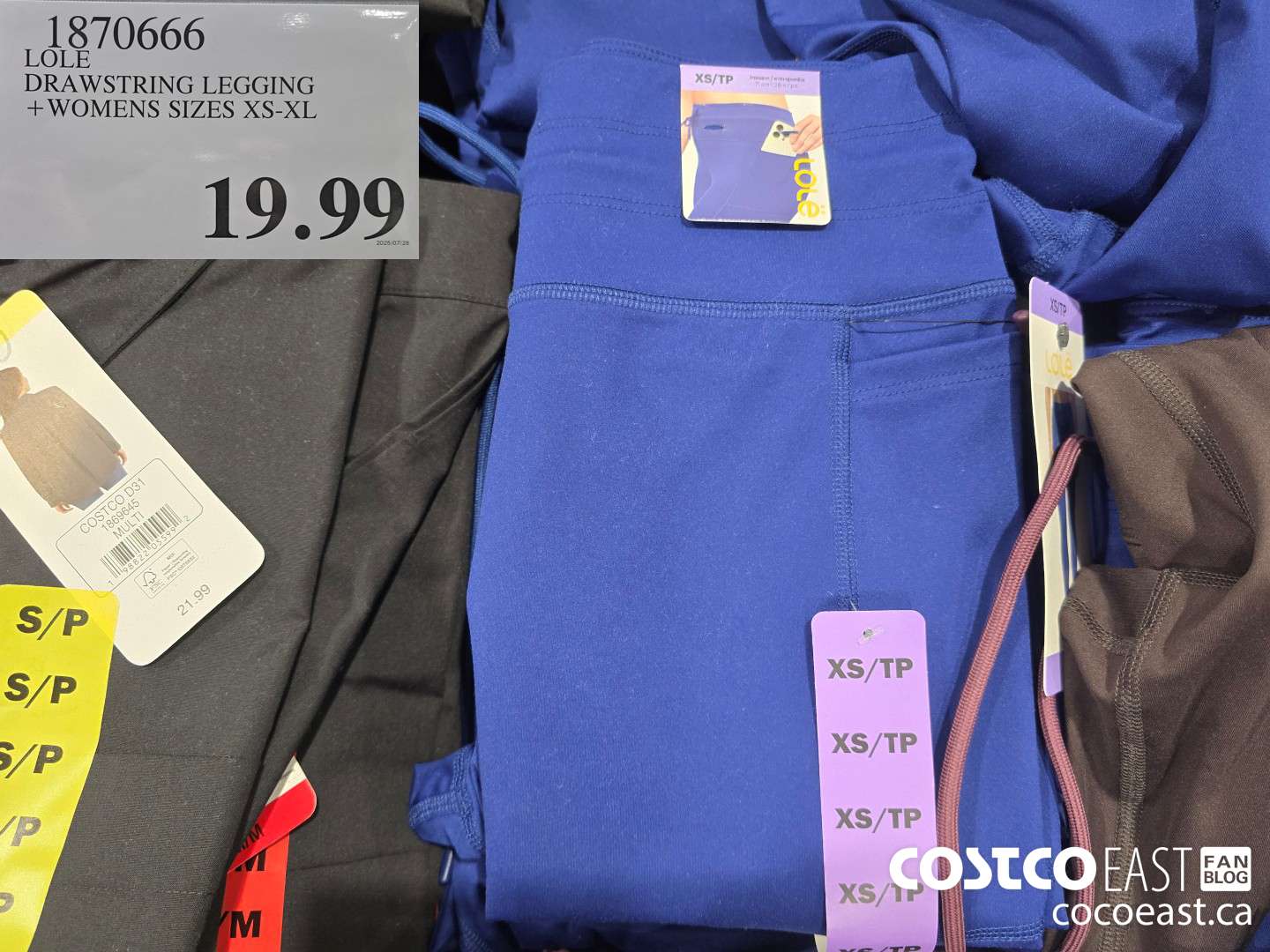 1870666 LOLE DRAWSTRING LEGGING + WOMENS SIZES XS-XL $19.99