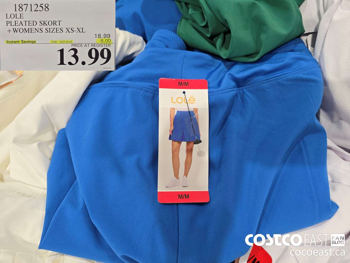 1871258 LOLE PLEATED SKORT +WOMENS SIZES XS-XL ($5.00 INSTANT SAVINGS EXPIRES ON 2025-08-03) $13.99