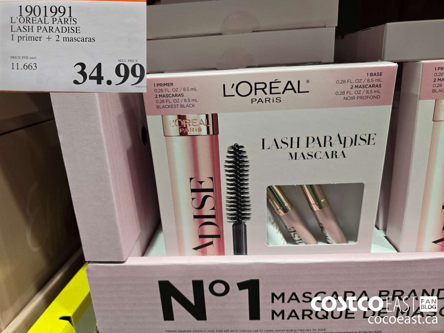 1901991 L'OREAL PARIS LASH PARADISE 1 primer + 2 mascaras $34.99