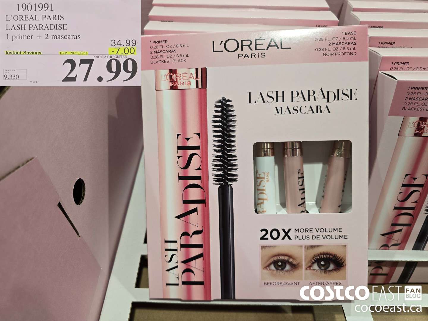 1901991 L'OREAL PARIS LASH PARADISE 1 primer + 2 mascaras ($7.00 INSTANT SAVINGS EXPIRES ON 2025-08-31) $27.99