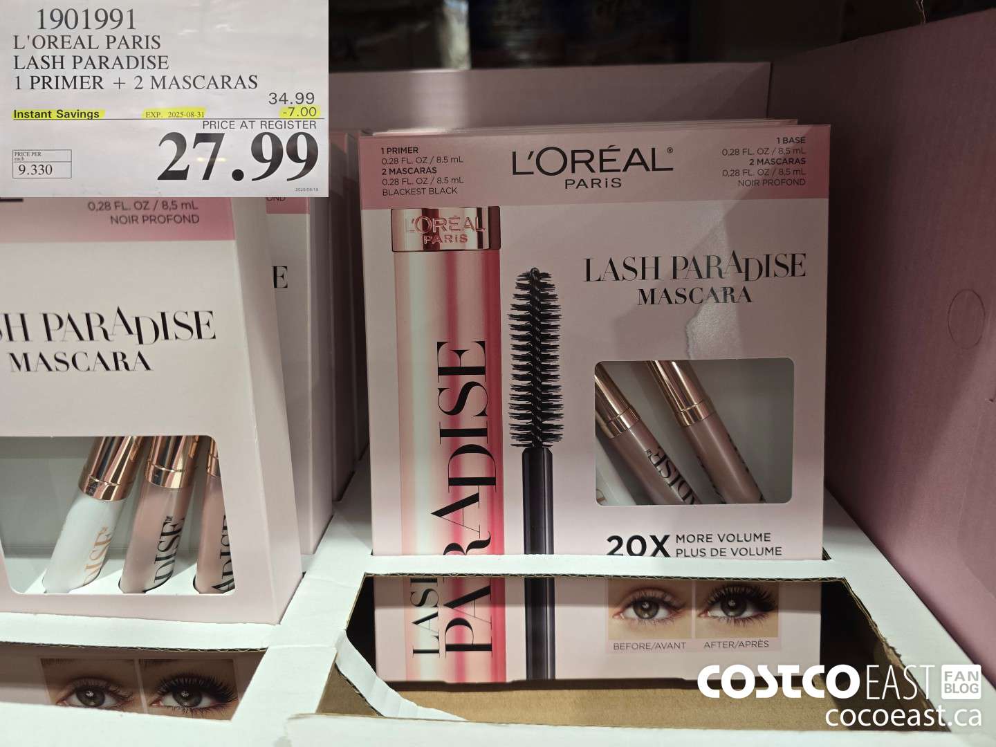 1901991 L'OREAL PARIS LASH PARADISE 1 primer + 2 mascaras ($7.00 INSTANT SAVINGS EXPIRES ON 2025-08-31) $27.99