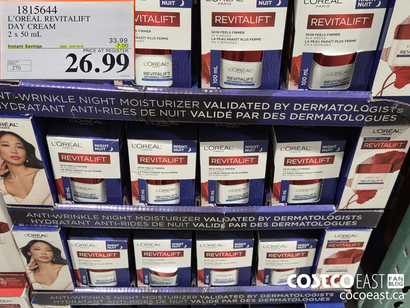 1815644 L'OREAL REVITALIFT DAY CREAM 2x50 mL ($7.00 INSTANT SAVINGS EXPIRES ON 2025-09-07) $26.99