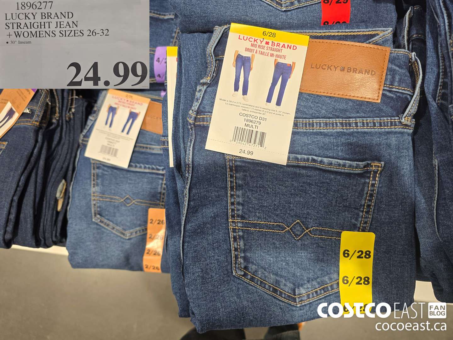 1896277 LUCKY BRAND STRAIGHT JEAN +WOMENS SIZES 26-32 $24.99