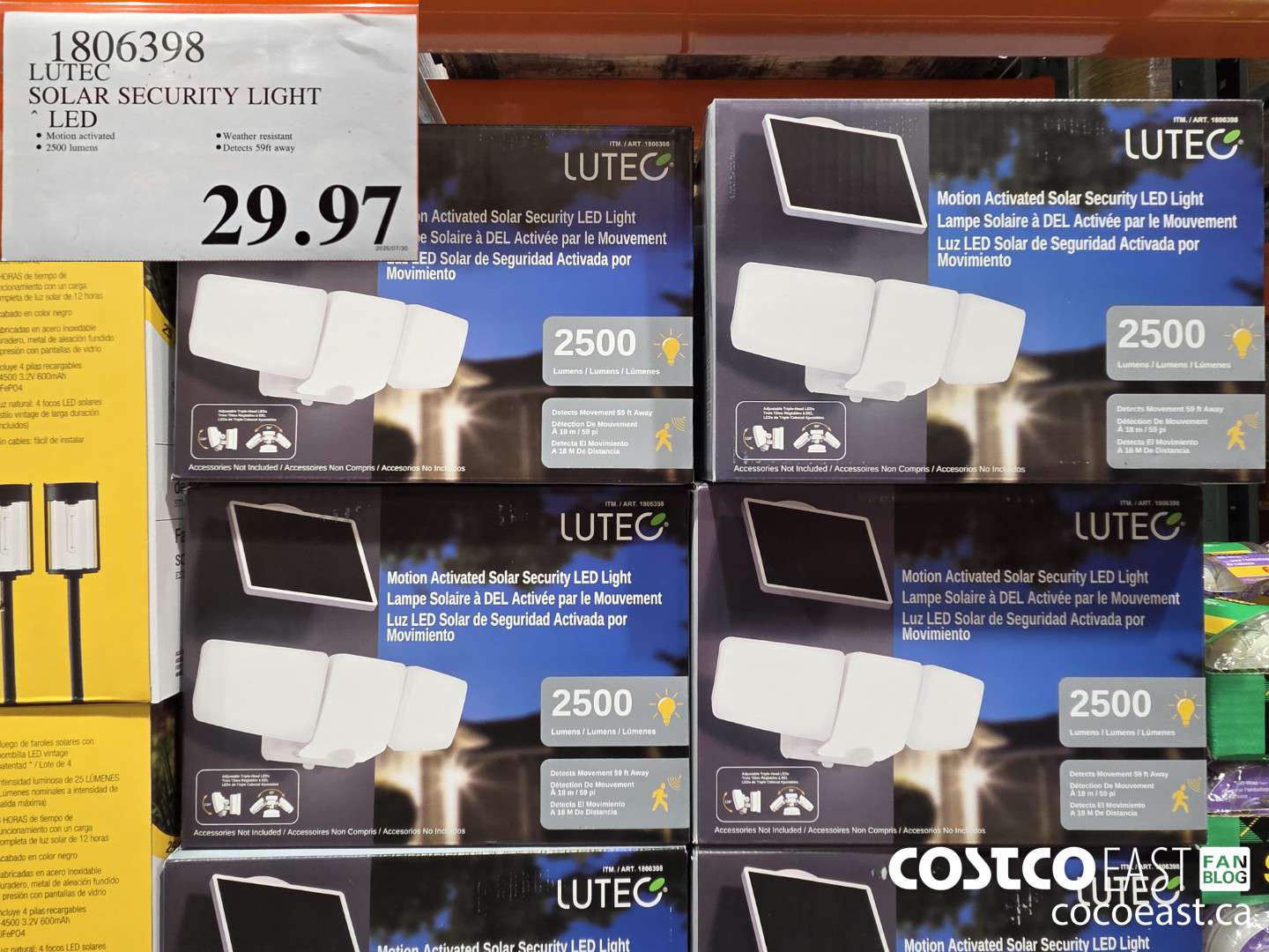 1806398 LUTEC SOLAR SECURITY LIGHT LED ($10.00 INSTANT SAVINGS) $29.97
