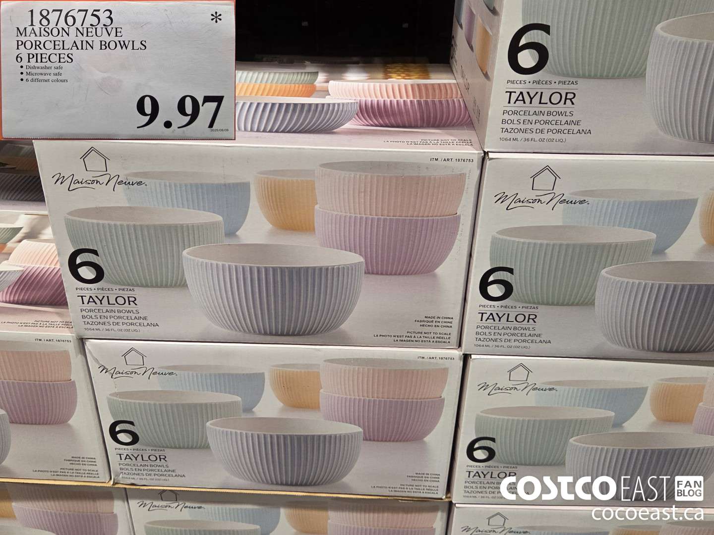 1876753 MAISON NEUVE PORCELAIN BOWLS 6 PIECES $9.97