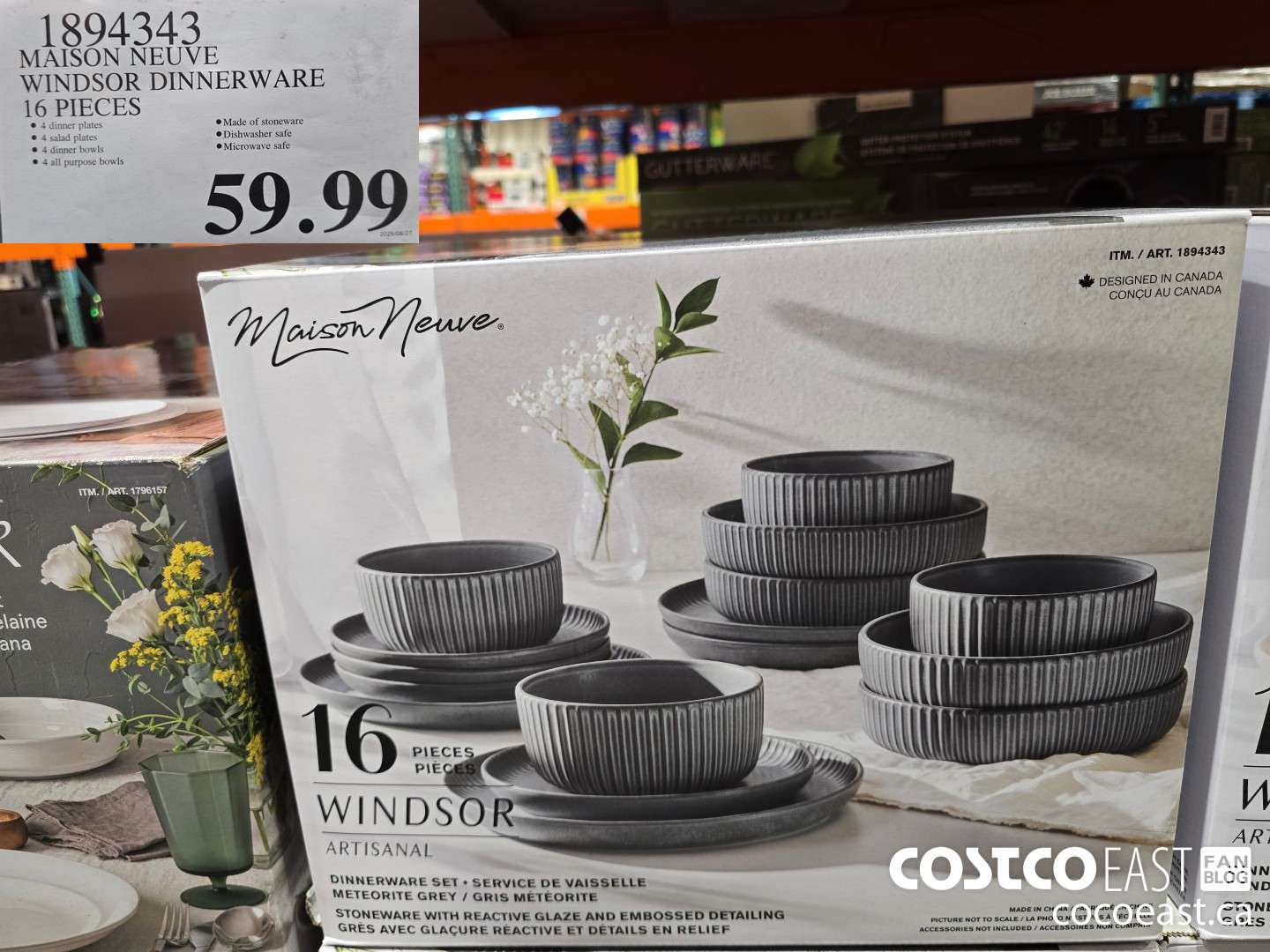 1894343 MAISON NEUVE WINDSOR DINNERWARE 16 PIECES $59.99