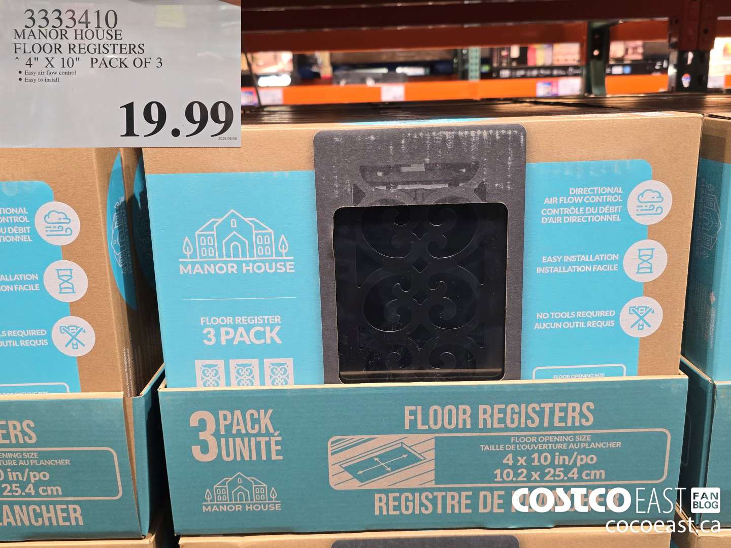 3333410 MANOR HOUSE FLOOR REGISTERS 4