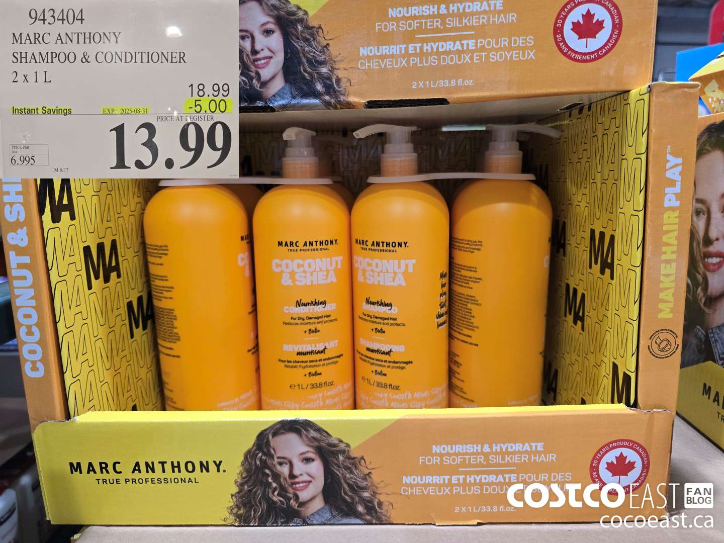 943404 MARC ANTHONY SH & CD COCONUT & SHEA 2 X 1L ($5.00 INSTANT SAVINGS EXPIRES ON 2025-08-31) $13.99