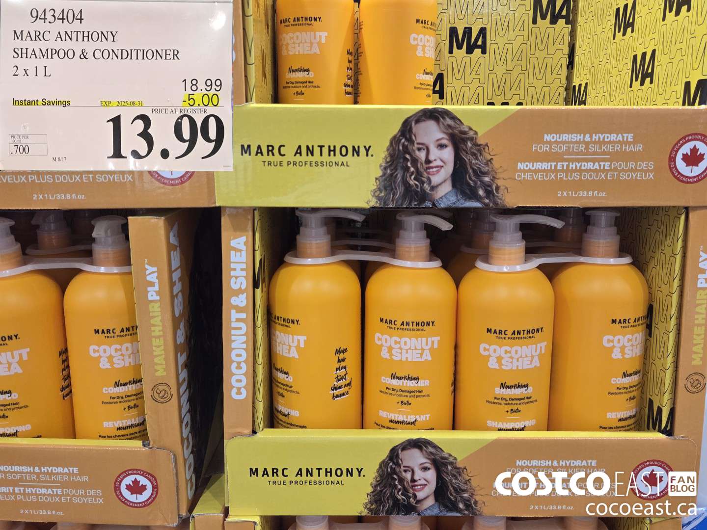 943404 MARC ANTHONY SH & CD COCONUT & SHEA 2 X 1L ($5.00 INSTANT SAVINGS EXPIRES ON 2025-08-31) $13.99