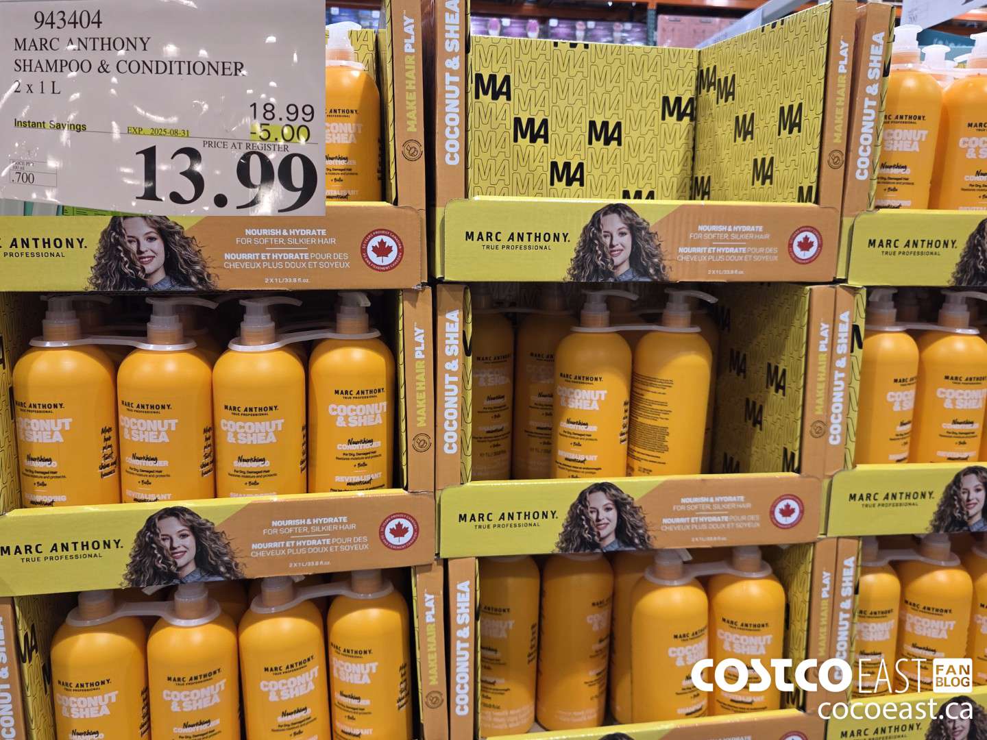 943404 MARC ANTHONY SH & CD COCONUT & SHEA 2 X 1L ($5.00 INSTANT SAVINGS EXPIRES ON 2025-08-31) $13.99