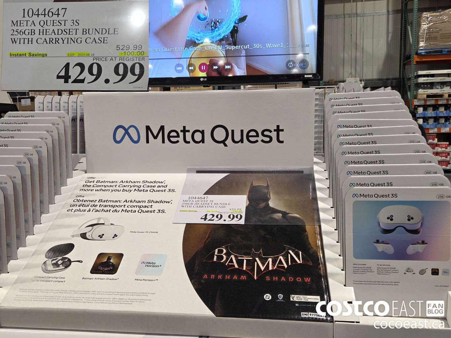 1044647 META QUEST 3S 256GB HEADSET BUNDLE WITH CARRYING CASE ($100.00 INSTANT SAVINGS EXPIRES ON 2025-08-18) $429.99