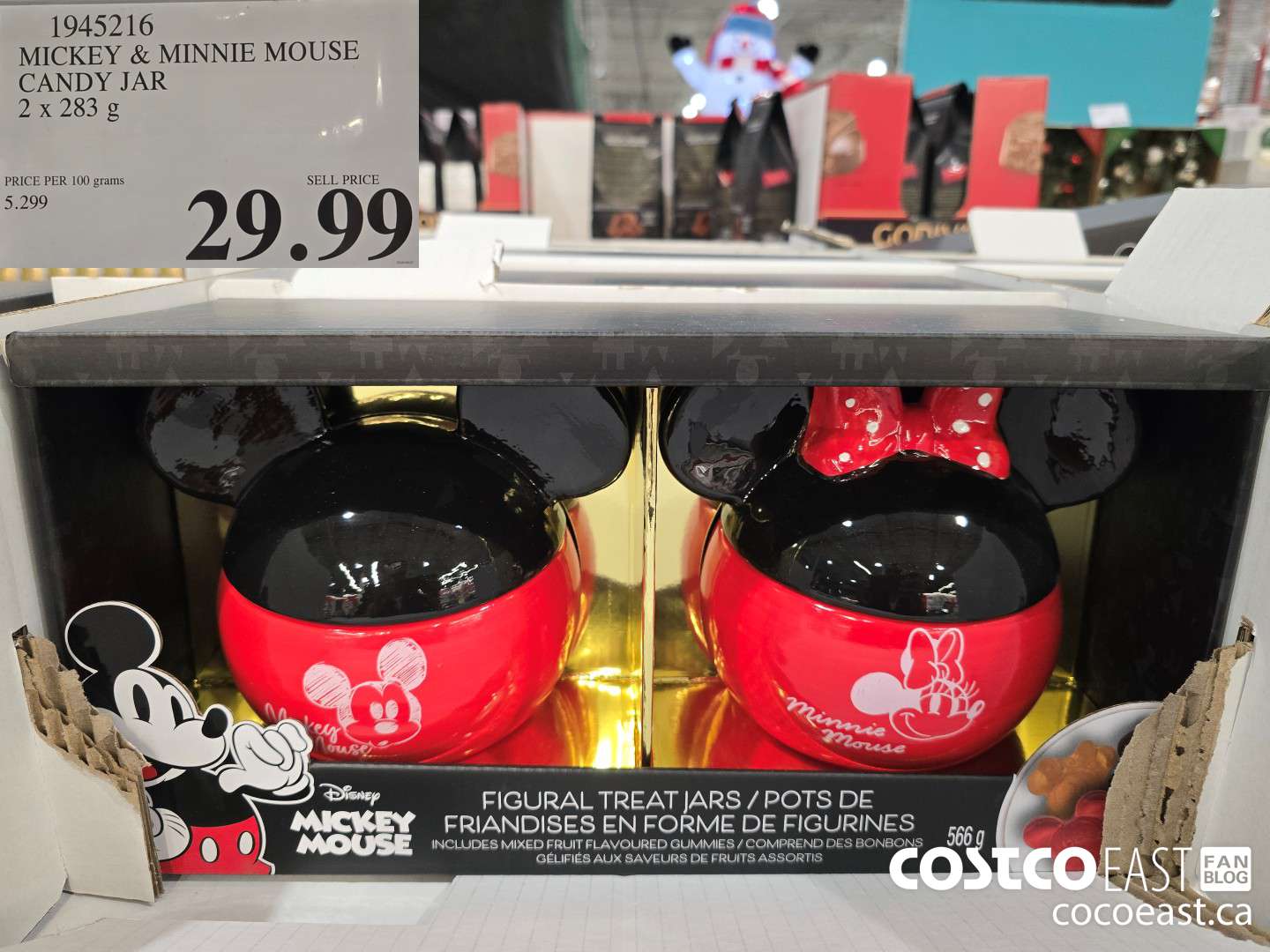 1945216 MICKEY & MINNIE MOUSE CANDY JAR 2 X 283 g $29.99
