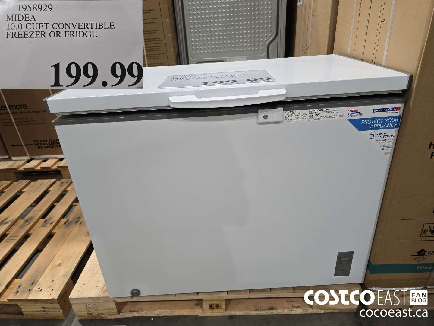 1958929 MIDEA 10.0 CUFT CONVERTIBLE FREEZER OR FRIDGE $199.99