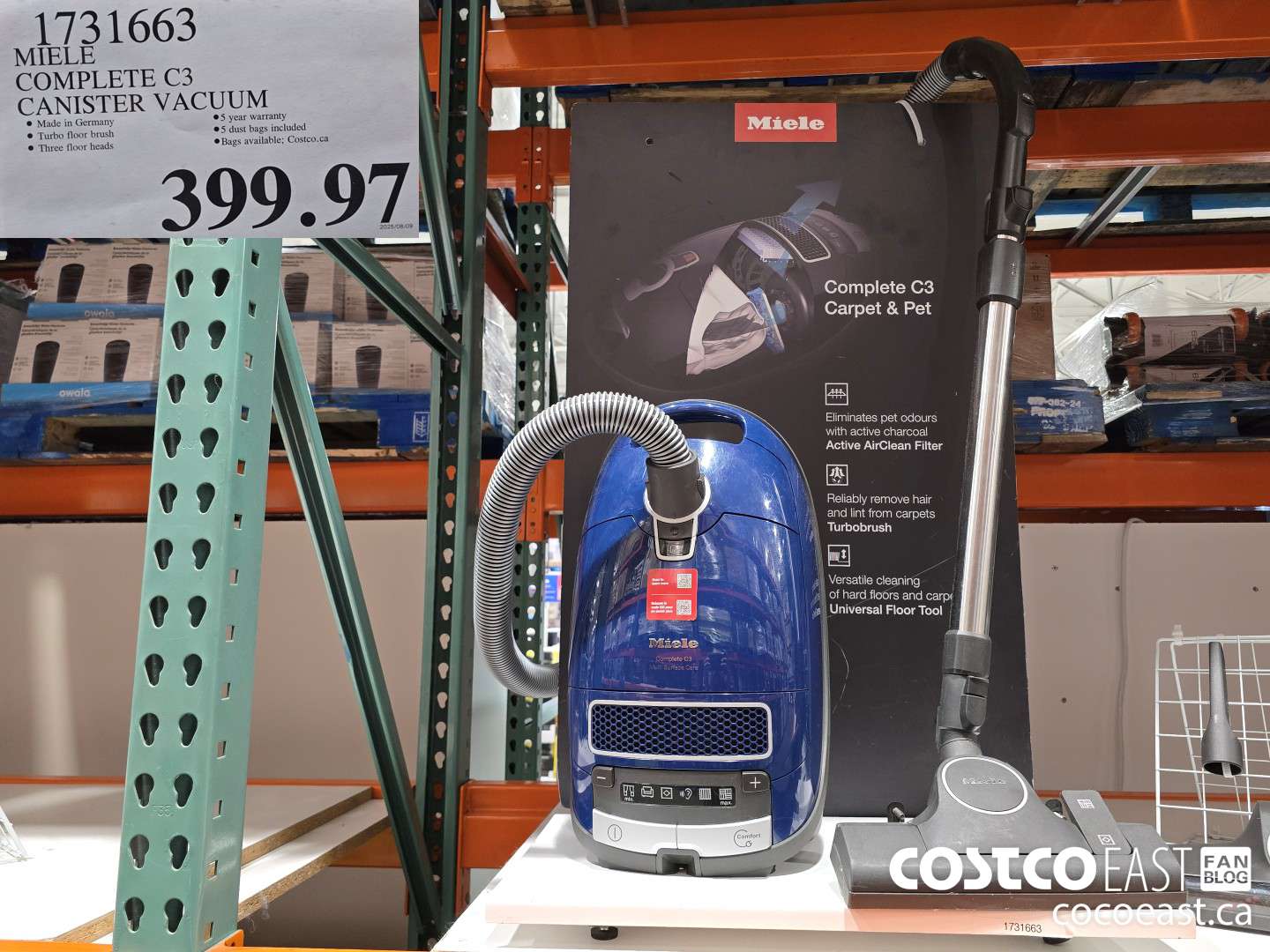 1731663 MIELE COMPLETE C3 CANISTER VACUUM $399.97