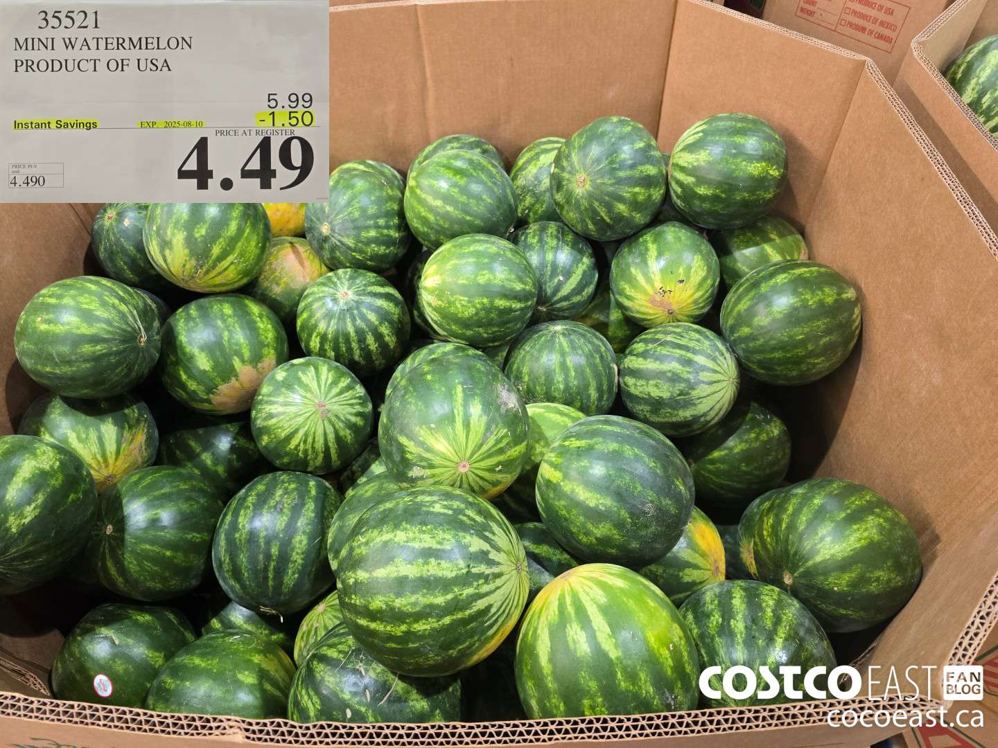 35521 MINI WATERMELON PRODUCT OF USA ($1.50 INSTANT SAVINGS EXPIRES ON 2025-08-10) $4.49