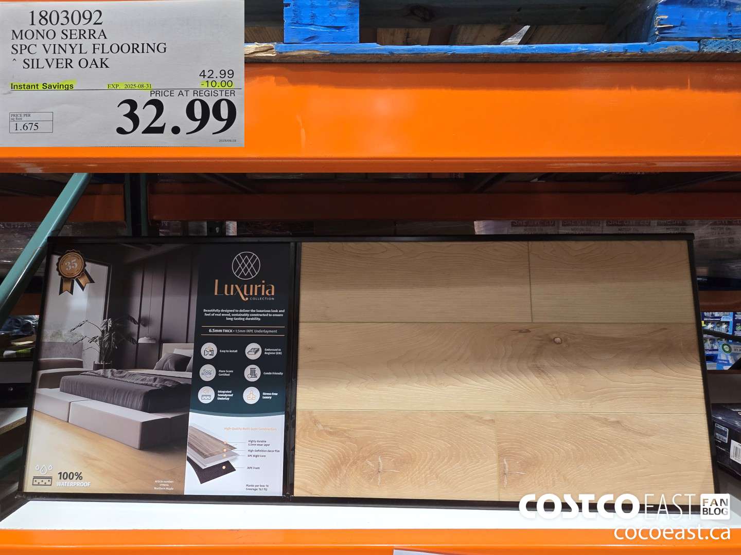 1803092 MONO SERRA SPC VINYL FLOORING SILVER OAK ($10.00 INSTANT SAVINGS EXPIRES ON 2025-08-31) $32.99