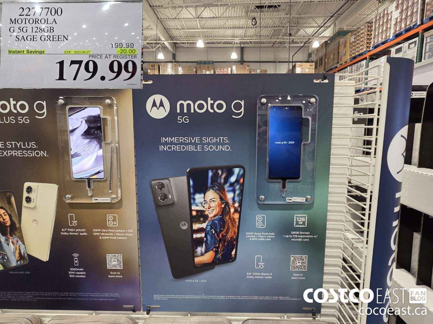 2277700 MOTOROLA G 5G 128GB SAGE GREEN ($20.00 INSTANT SAVINGS EXPIRES ON 2025-09-07) $179.99