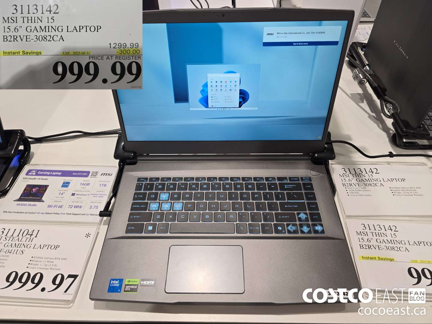 3113142 MSI THIN 15 15.6