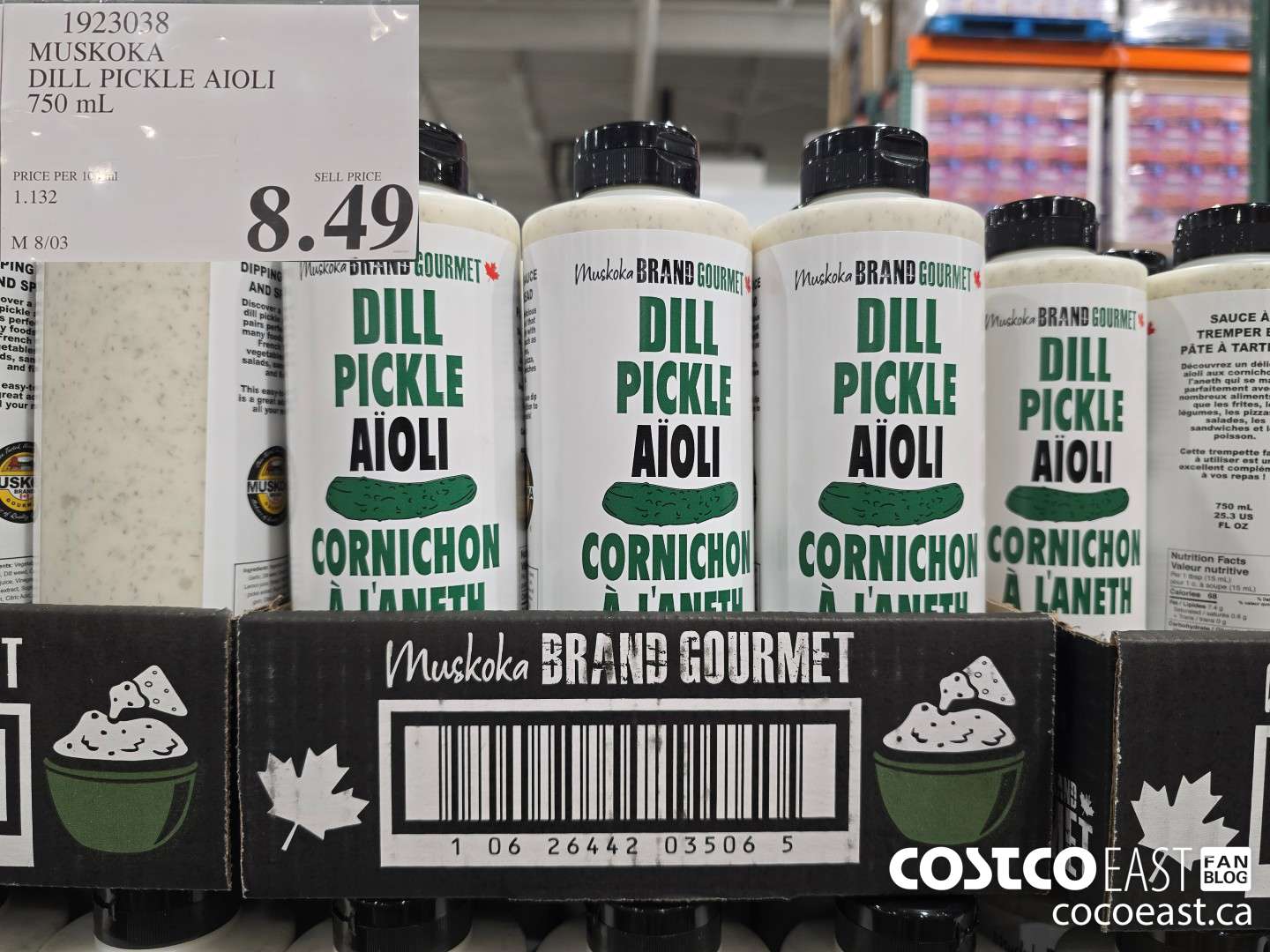 1923038 MUSKOKA DILL PICKLE AIOLI 750 mL $8.49