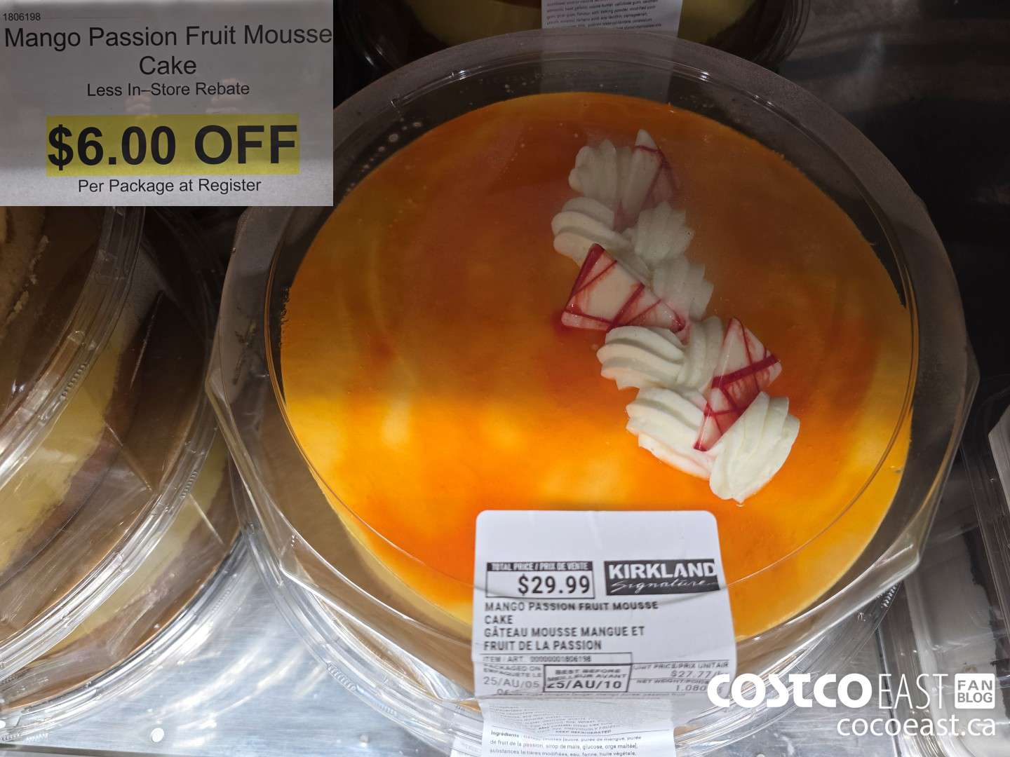 1806198 Mango Passion Fruit Mousse Cake ($6.00 INSTANT SAVINGS)