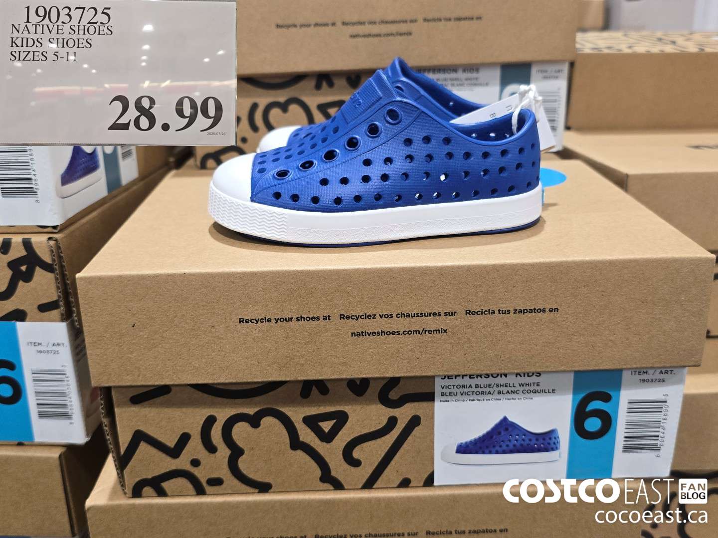 1903725 NATIVE SHOES KIDS SHOES SIZES 5-11 $28.99