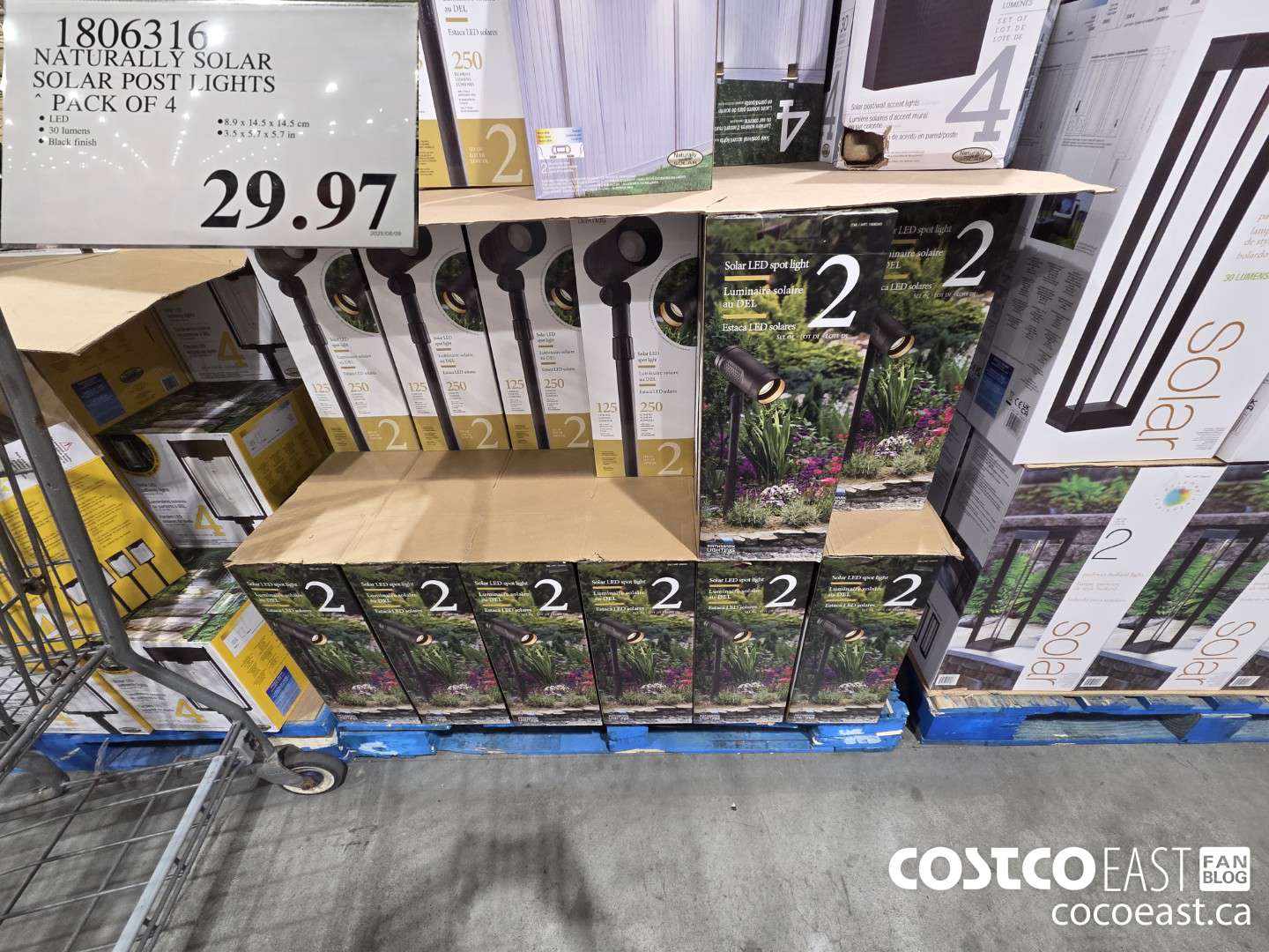 1806316 NATURALLY SOLAR SOLAR POST LIGHTS ~ PACK OF 4 ($20.00 INSTANT SAVINGS) $29.97