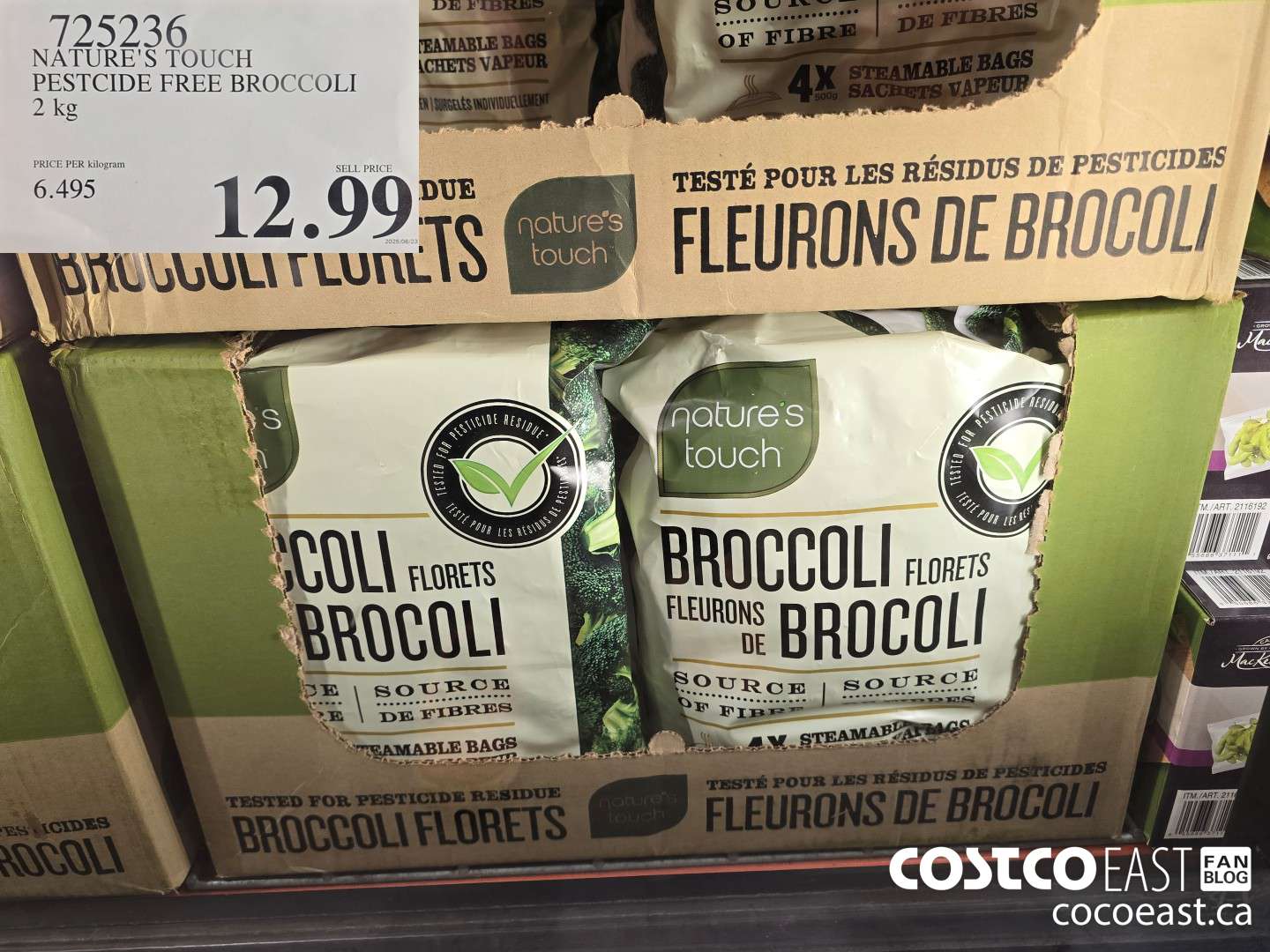 725236 NATURE'S TOUCH PESTICIDE FREE BROCCOLI 2KG $12.99