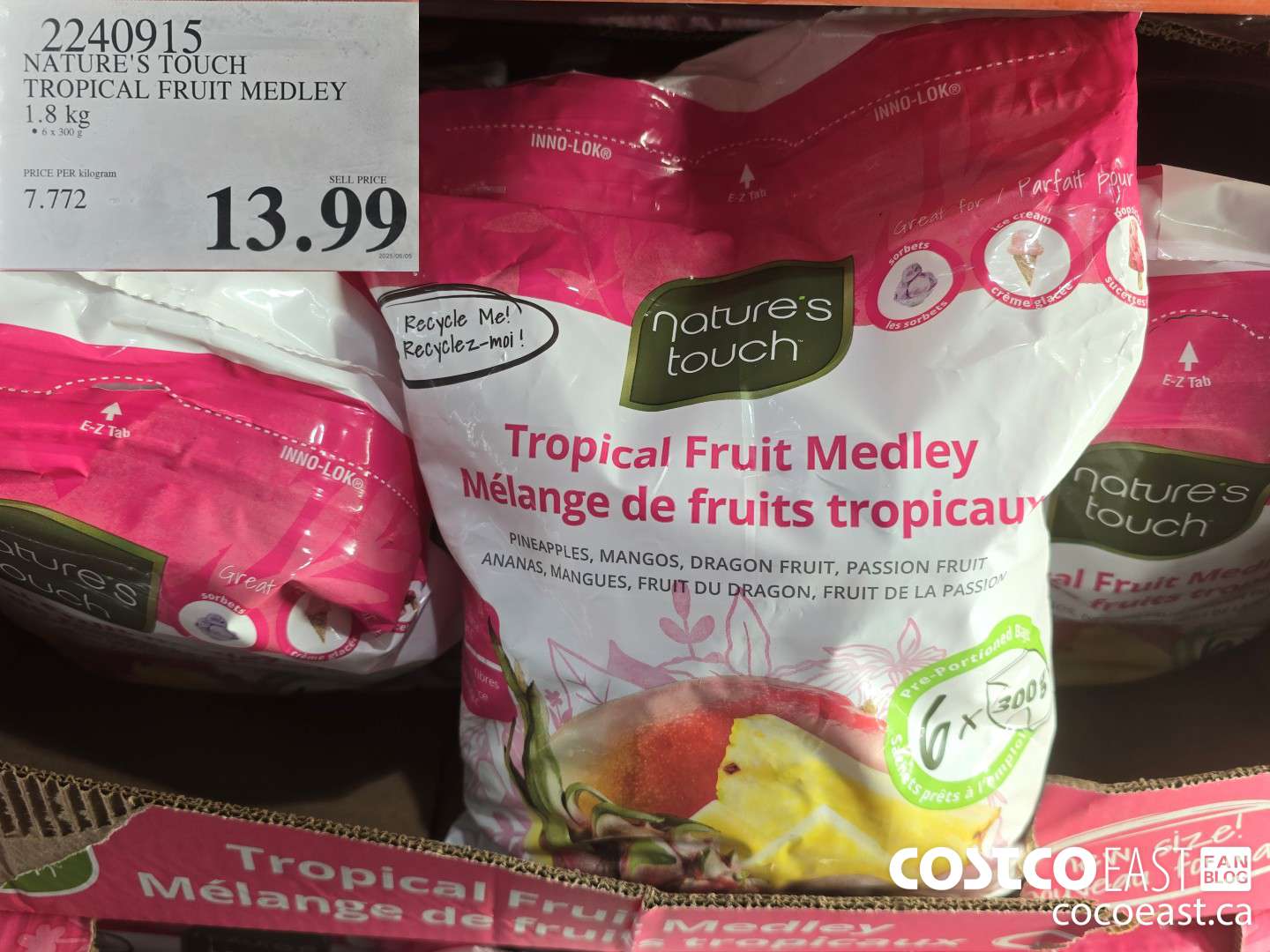 2240915 NATURE'S TOUCH TROPICAL FRUIT MEDLEY 1.8 kg $13.99